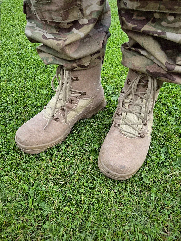 Bundeswehr Stiefel Herren, Größe 45 Sandtarn
