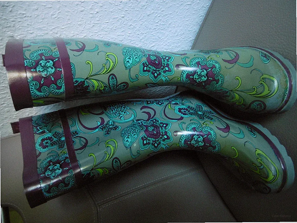 Bunte Gummistiefel Paisley + Blumen mehrfarbig Gr 38