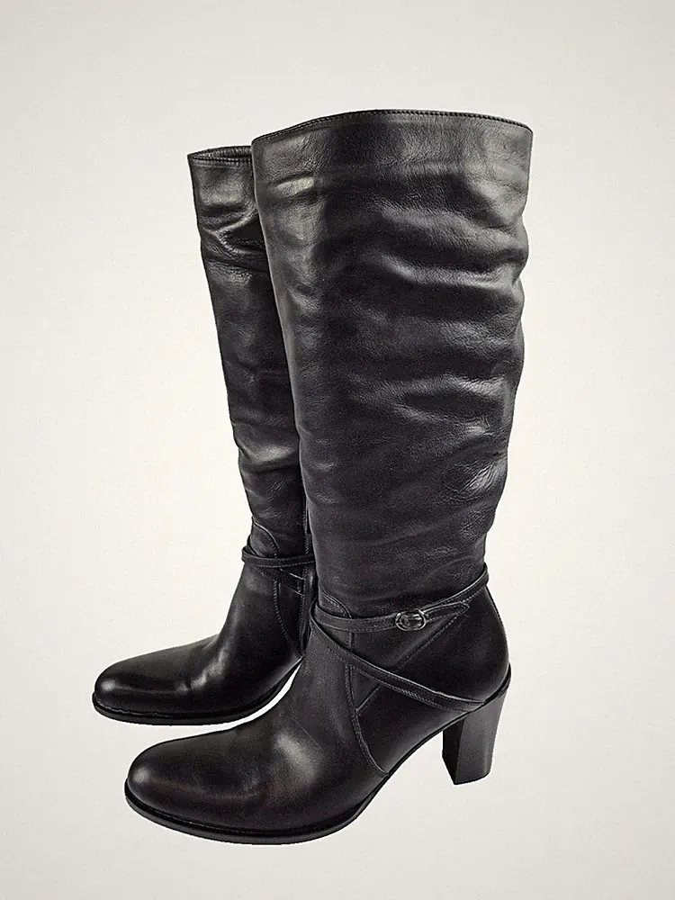 Buttero Damen Stiefel mit Riemchen Echtleder Gr.40,5, Neu !!