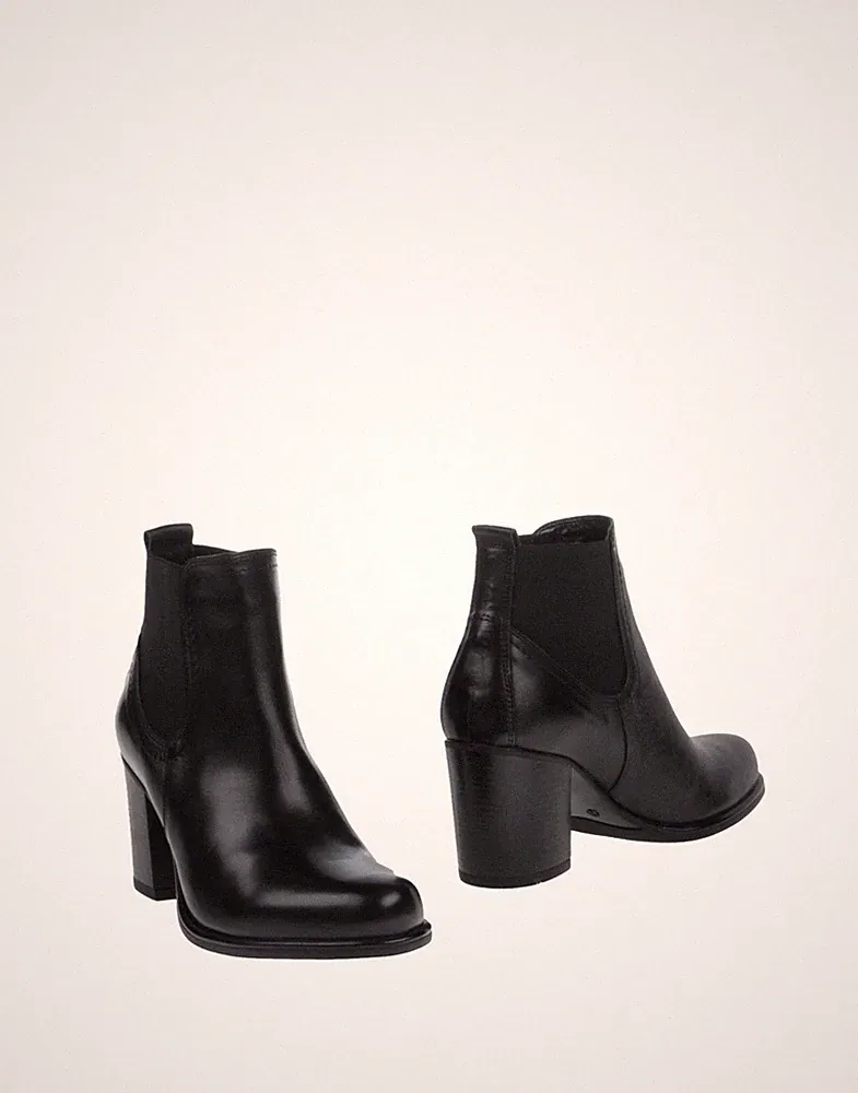 Cafe Noir Damen Stiefeletten schwarz Leder UK 7 EU 41 LN39 09