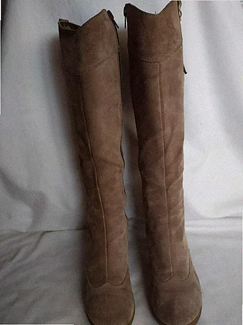 CAFENOIR Stiefel mit Absatz Wildleder beige Größe 36,5