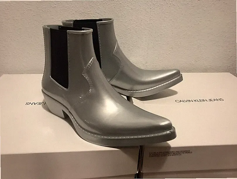CALVIN KLEIN Regen Chelsea Stiefel mit Western-Stil Gr.39 NEU