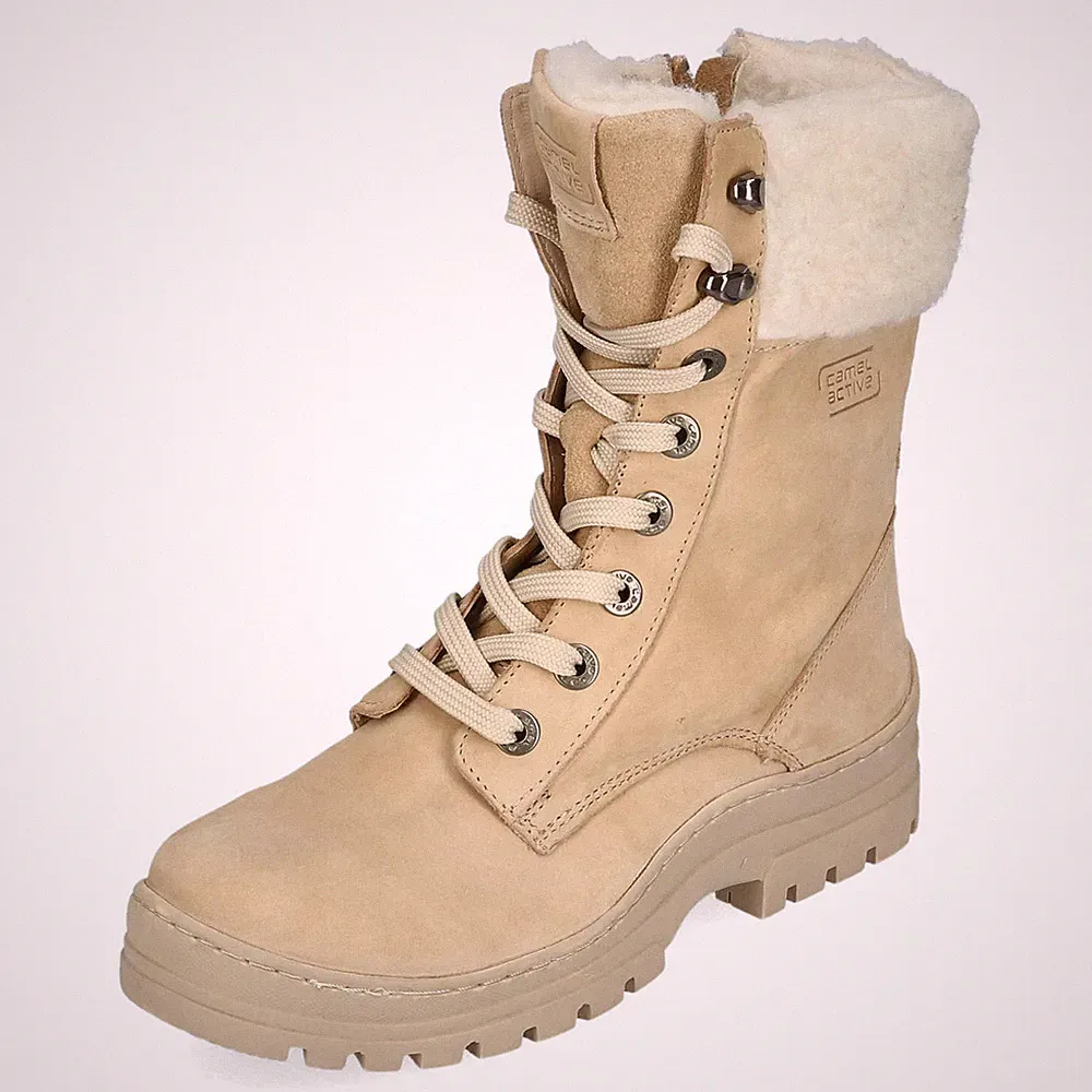 Camel Active CAEM301 Damen Stiefel | Boots | Booties | Nubukleder - NEU