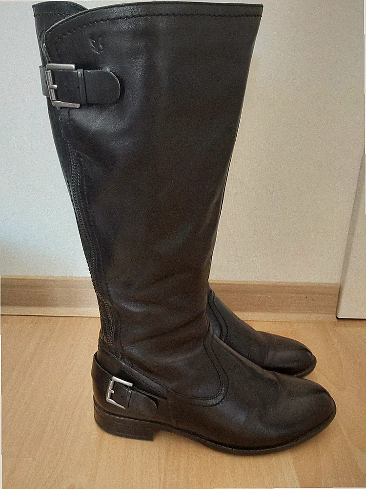 Caprice Stiefel Gr.38,5 Leder Schwarz