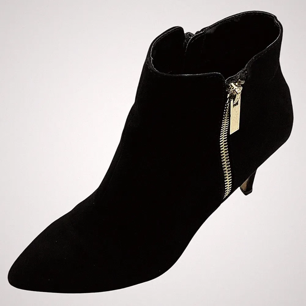 Carvela Kurt Geiger Damen Stiefeletten UK 5 schwarz Wildlederimitat mittelhoher Absatz Winter