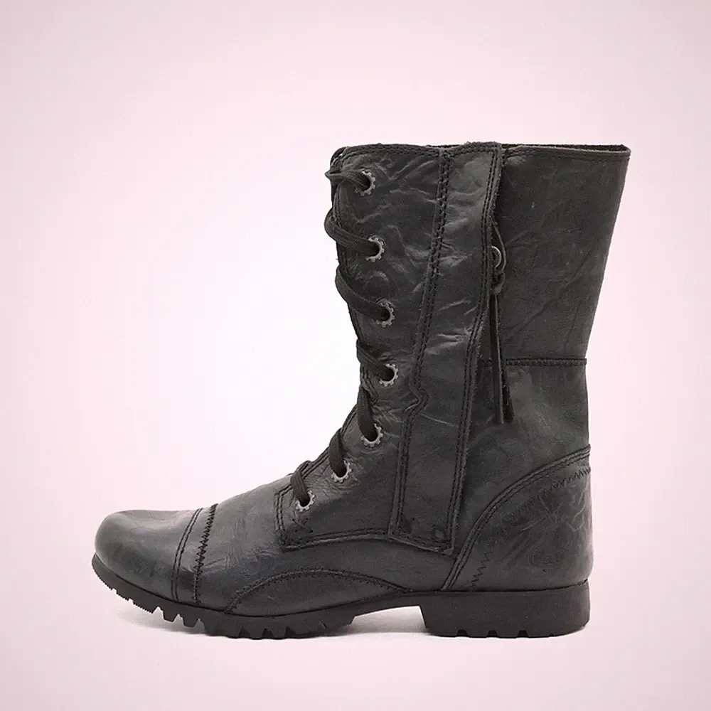 CAT Damen P305014 Schnürstiefel Schwarz Leder Mittel Weite Boots Stiefel EU 40