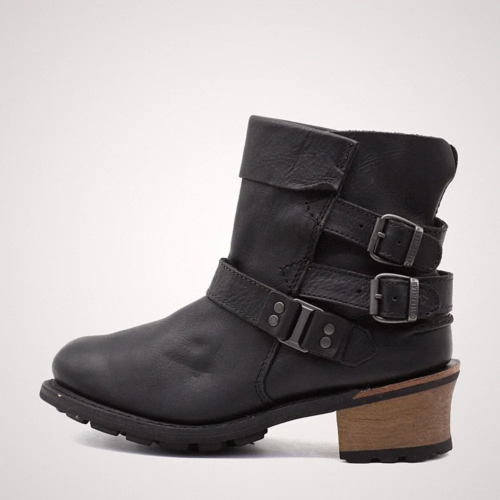 CAT Damen P307104 Stiefeletten Schwarz Leder Passform Biker-Stiefeletten EU 39