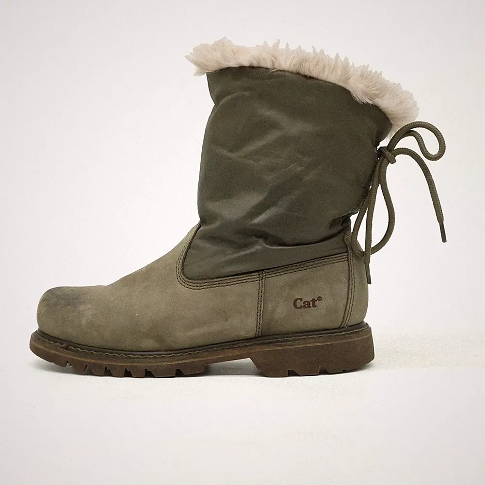 CAT Damen Winterstiefel Stiefel Oliv Nubukleder Caterpillar Boots EU 40