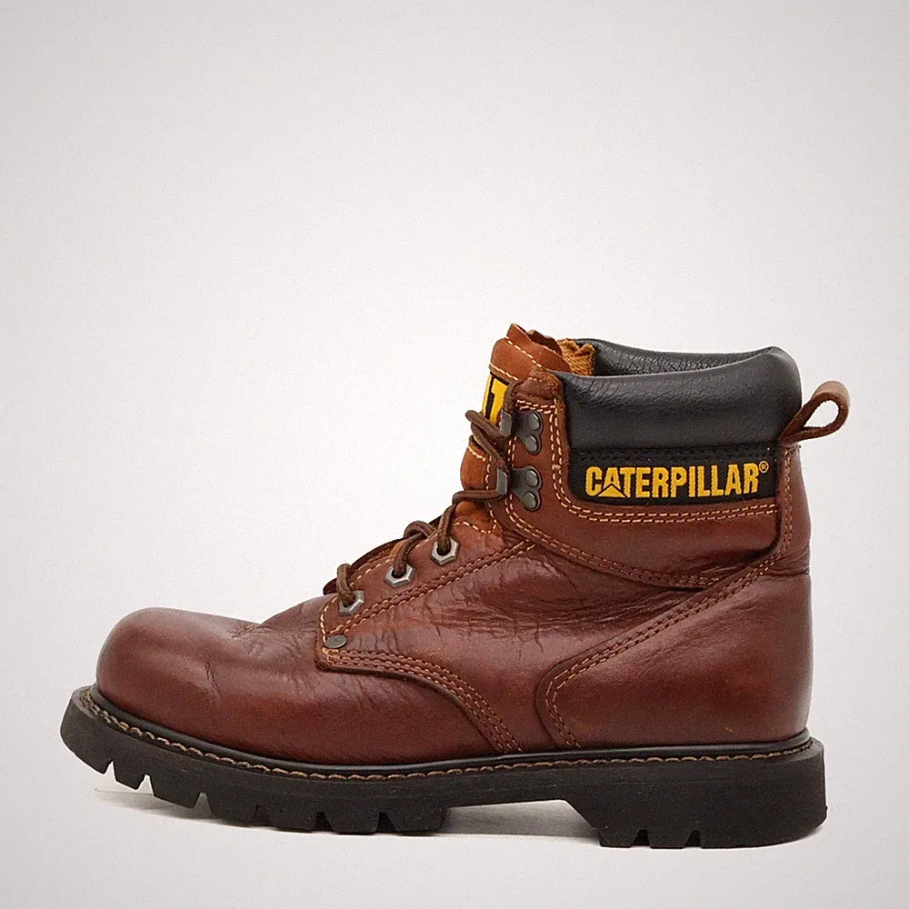 Caterpillar Damen ASTM F2892-18 Stiefel Braun Leder robust Arbeitsstiefel EU 38