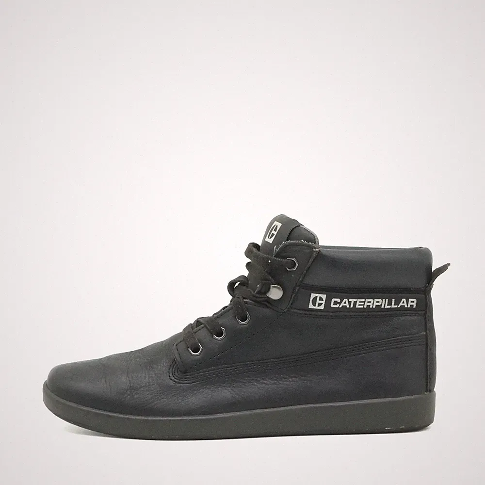 Caterpillar Damen Code Sneaker Schwarz Leder und Passform High-Top EU 40