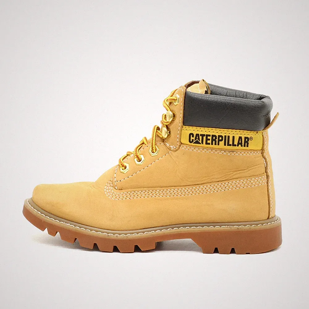 Caterpillar Damen P110428 Stiefel Gelb Leder Boots Sicherheitsstiefel EU 38