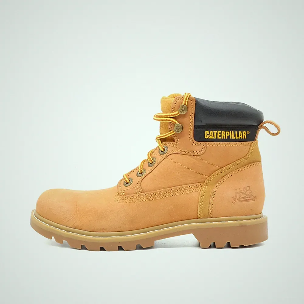 Caterpillar Damen P305056 Schnürstiefeletten Gelb Leder Work Stiefel EU 39