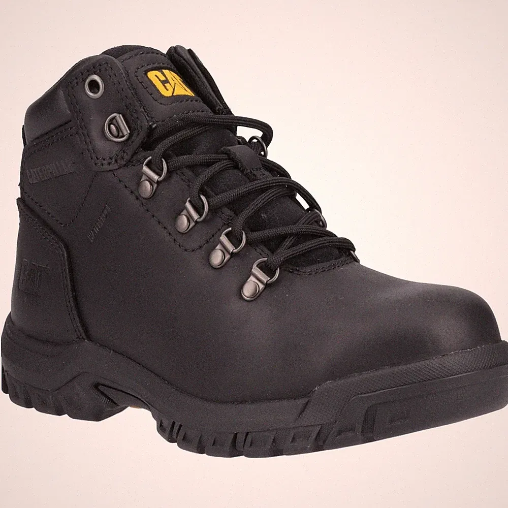 Caterpillar Mae Leather Damen Schwarze Sicherheitsstiefel