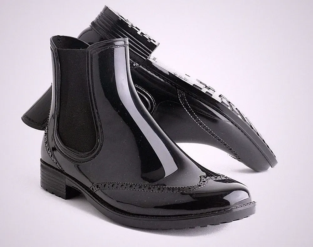Chelsea Boots Grösse 38 Gummistiefel Marke Evercreatures Schwarz Stiefel Gummi