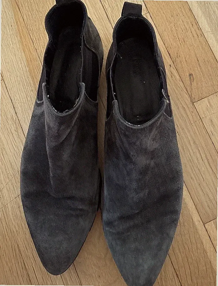 Chelsea Boots Wildleder Blau/Grau Gr.38