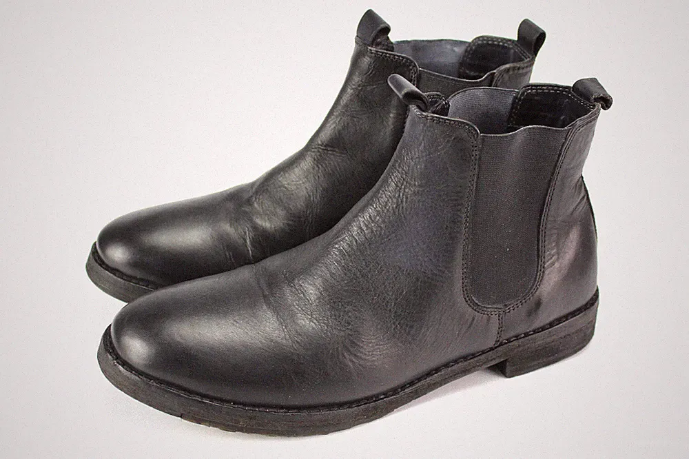 Cinque Gr.37 Damen Stiefel Stiefeletten Chelsea Boots Leder Schwarz TOP