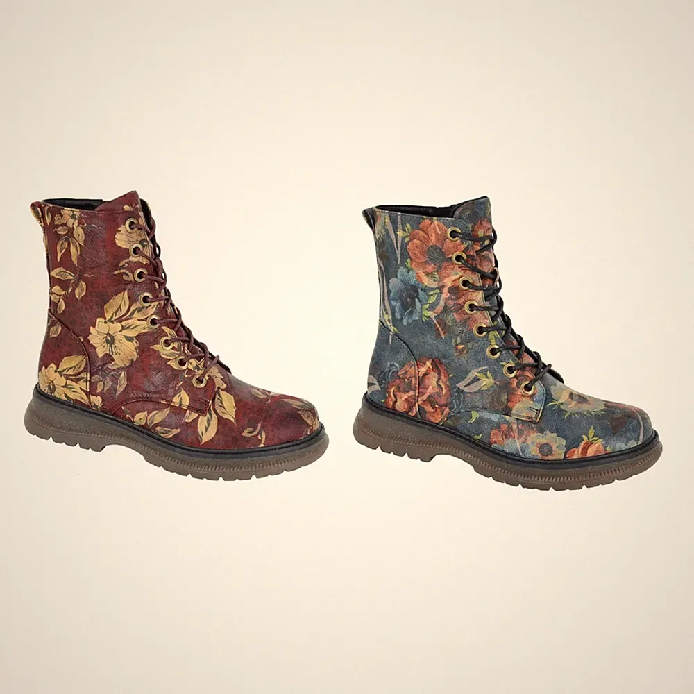 Cipriata halbhohe Damenstiefel Reißverschluss Memory Foam Damen-Biker-Stiefeletten Größe