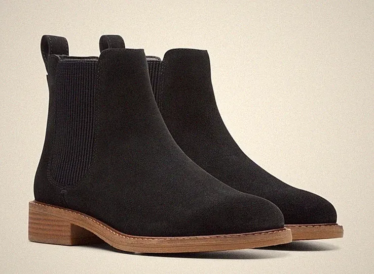 Clarks Cologne Arlo 2 Damen Schwarz Wildleder Chelsea Boots Uk Größe 3 D EU 35,5
