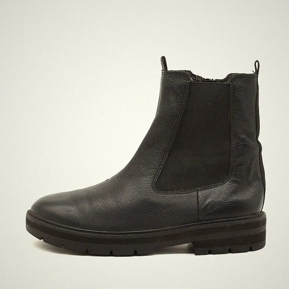 Clarks Damen 261694506030 Stiefeletten Schwarz Echtleder Chelsea Boots EU 35,5