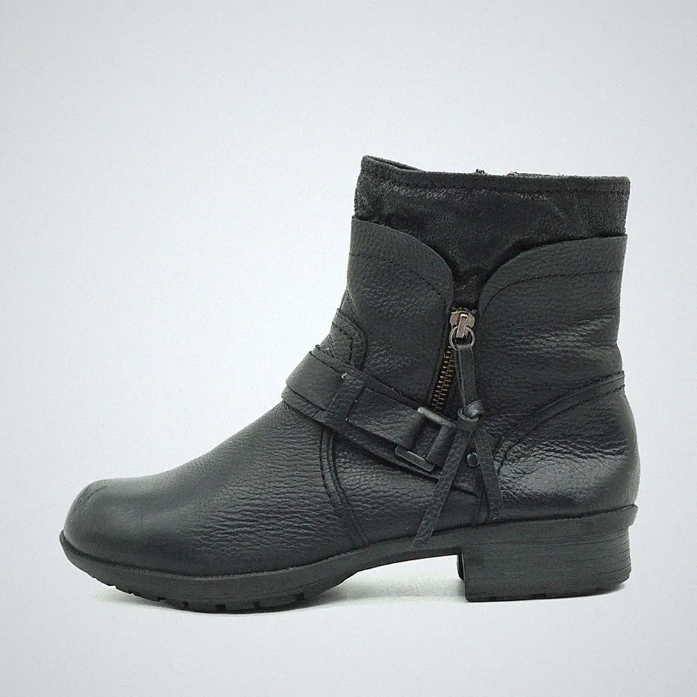 Clarks Damen 67221 Stiefel Schwarz Leder Komfort Stiefeletten EU 40