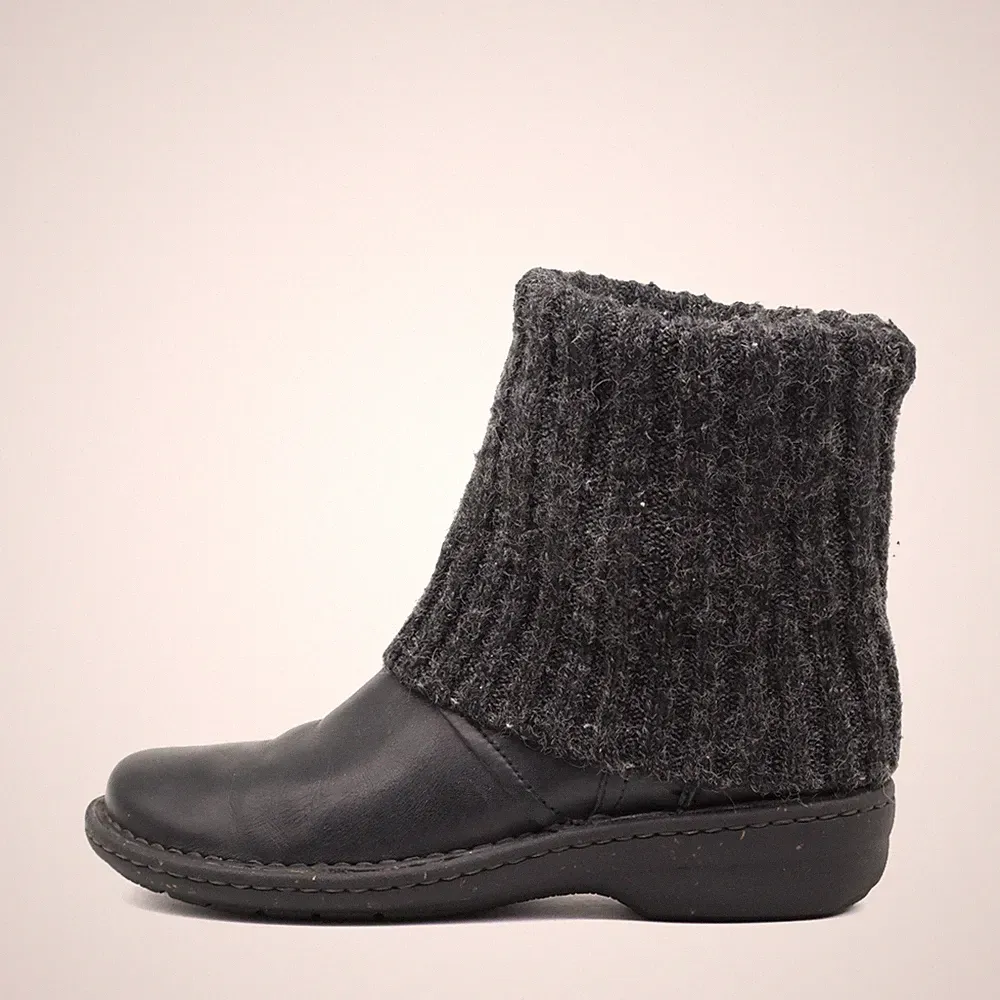 Clarks Damen Artisan Stiefel Grau Leder & Halbschaft Halbschaftstiefel EU 38