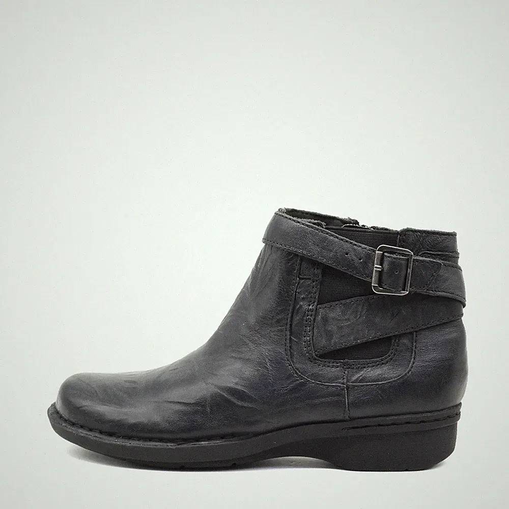 Clarks Damen Collection Stiefeletten Schwarz Leder Chelsea Boots EU 36.5