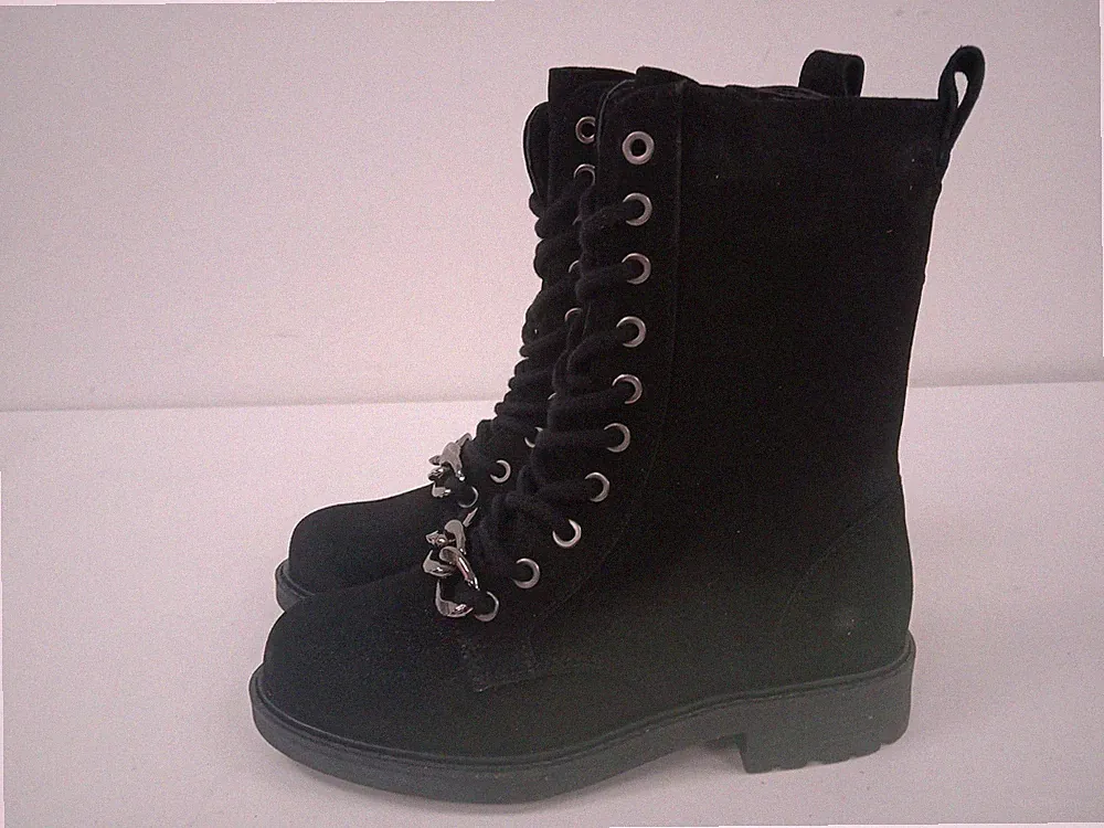 Clarks Damen schwarze Wildleder Schnürstiefeletten mit Reißverschluss UK (3E) EU (35,5) Karton 16