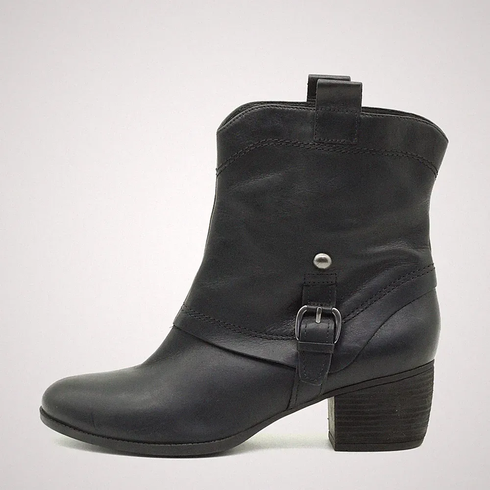 Clarks Damen Stiefel EU 39,5 32514 Schwarz Dekorative Schnalle Bequem Active Air