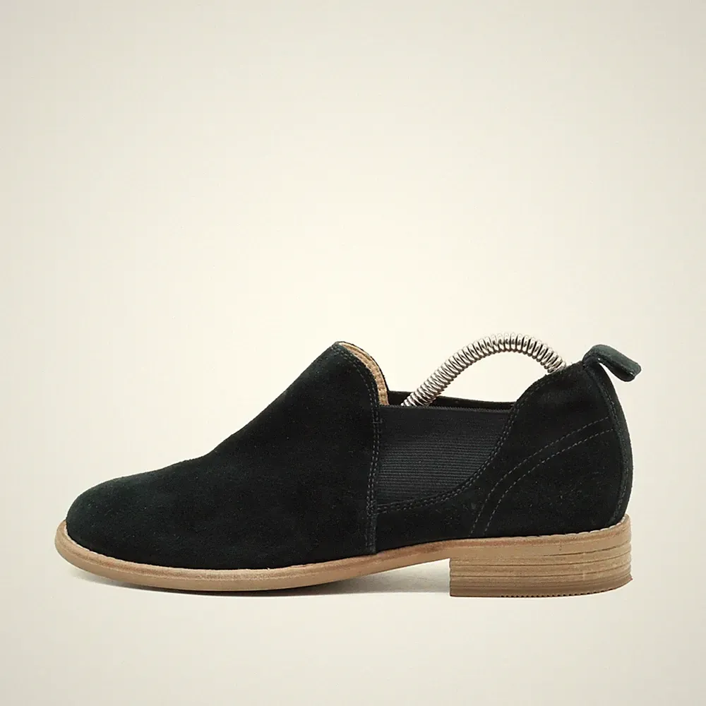 Clarks Damen Stiefel Schwarz Wildleder Knöchelhoch Gummizug Stiefelette EU 36