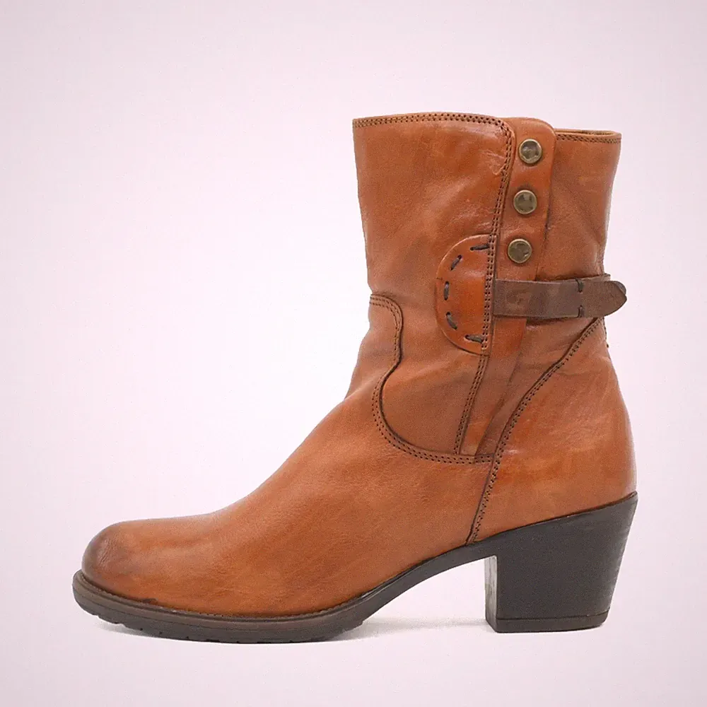 Clarks Damen Stiefeletten Vintage Stiefelette Braun Schnalle Boots EU 37.5