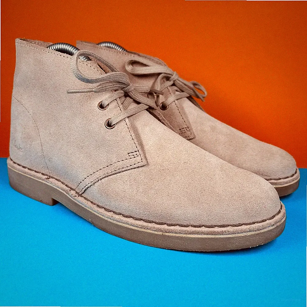 Clarks Desert Boots - UK6 - Sand Wildleder - guter Zustand