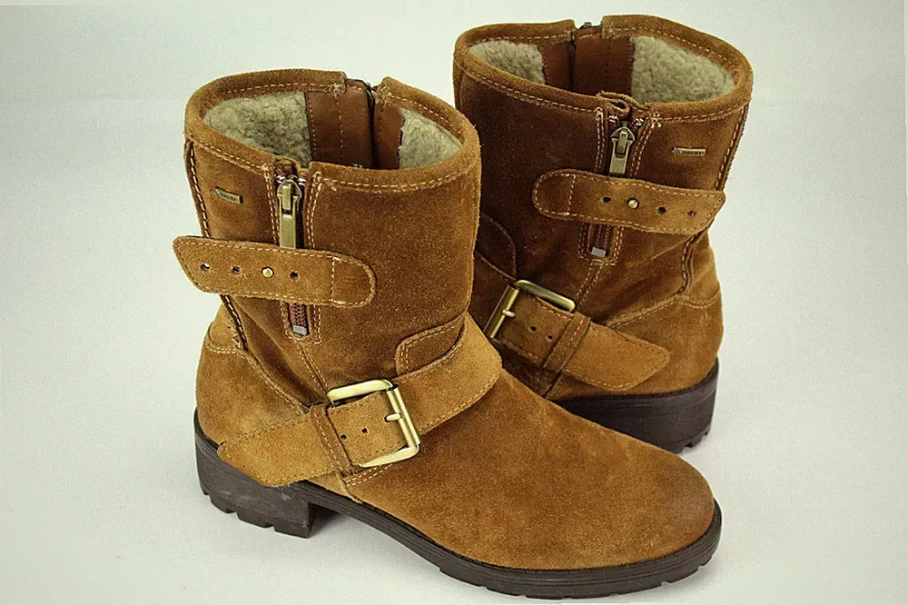 Clarks Gr.37,5 Uk.4,5 Damen Stiefel Stiefeletten Boots Winter Wildleder TOP E405
