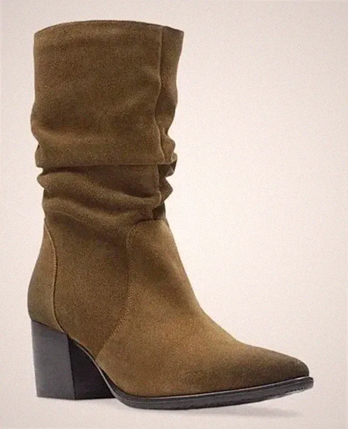 Clarks Isabella2 Mid Damen TABAK WILDLEDER Stiefel Größe UK 3 D EU 35,5