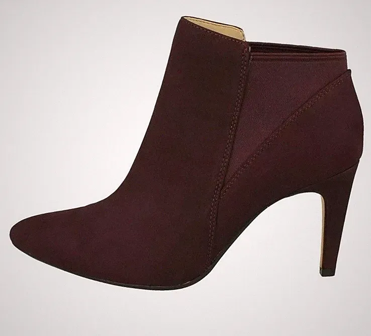 Clarks Laina Violet Aubergine Damen Nubuk Leder Stiefel UK Größe 7 D EUR 41.