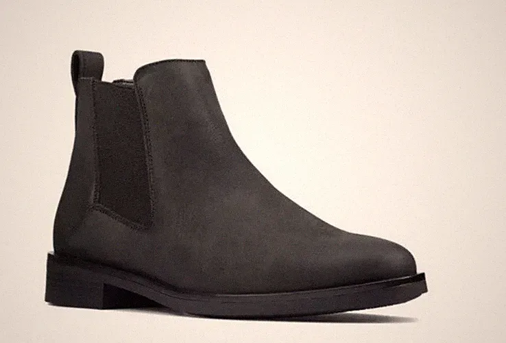 Clarks Memi Top Damen Schwarz Leder Chelsea Boots Größe UK 3 D EU 35,5.