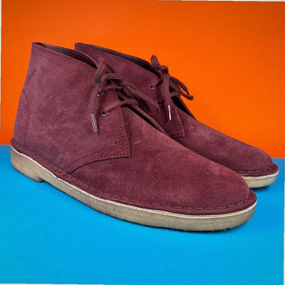 Clarks Originals Desert Boot - UK7,5 D - Lila Wildleder - Top Zustand