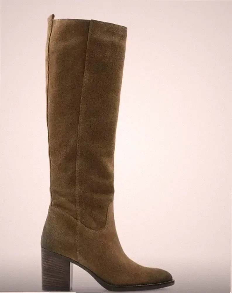 Clarks Park Rise Damen Tabak Wildleder PULL ON KNIEHOHE STIEFEL UK Größe 3D EU 35,5