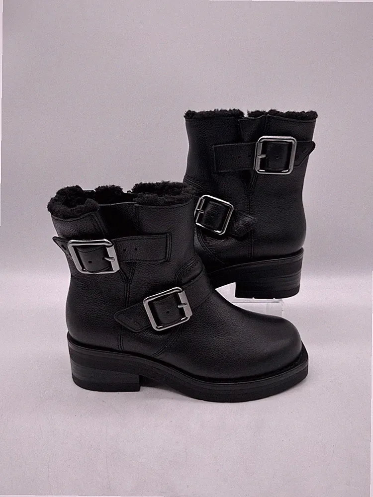 Clarks Rebelle Buckle Damen Leder Biker Stiefeletten UK 3 EU 35,5 NEU