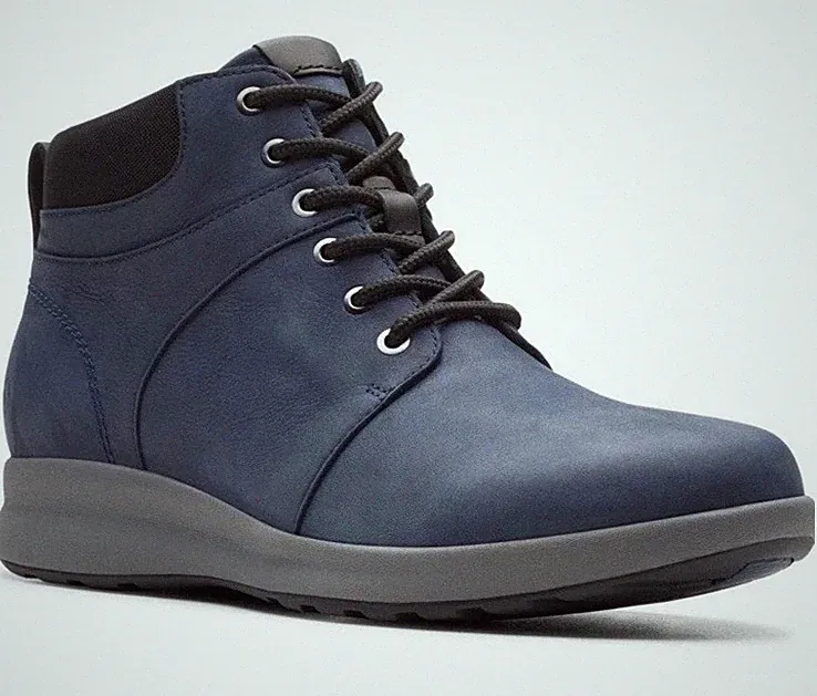 Clarks Un Adorn Walk Damen Navy Nubuk Leder Stiefel UK 3 D EU 35,5