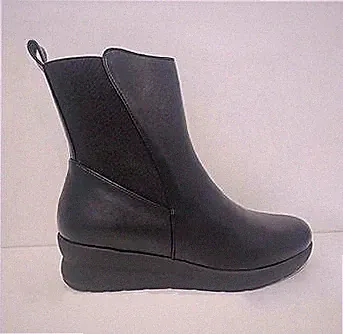 Cliawalk Damen Stiefelette mit Gummizug und Reißverschluss, abnehmbar 577 - SCHWARZ (Schwarz)
