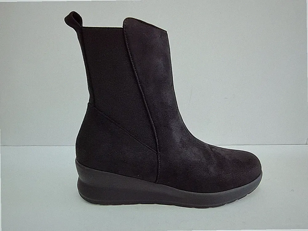 Cliawalk Damen Stiefelette mit Gummizug und Reißverschluss, abnehmbar 577CA - NECAM (Schwarz