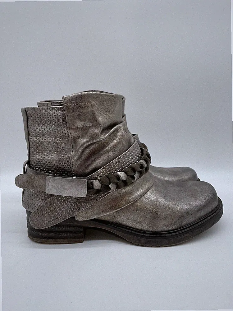 Silber Motorradstiefel