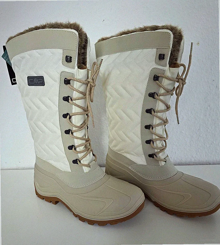 CMP NIETOS WMN Damen Schneestiefel Winter gefüttert Kunstfell Schnürung EU 42