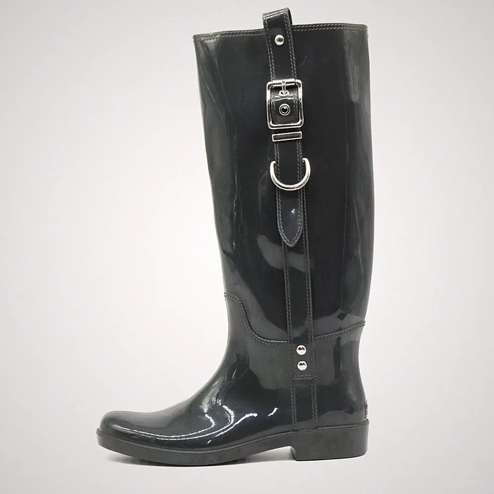 Coach Damen Regenstiefel mit Logo-Schnalle Stiefel Schnalle Gummistiefel EU 39,5