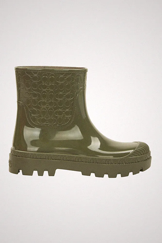 Coach Gummistiefel Gr. 37.5 Grün Damen Schuhe Neu Designer