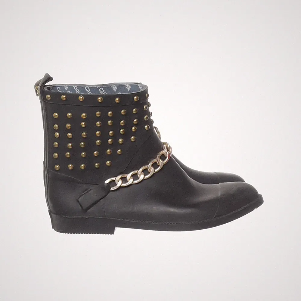 Colors of California, Kurze Gummistiefel, Größe: 38, Schwarz/Gold/Silber #4MV