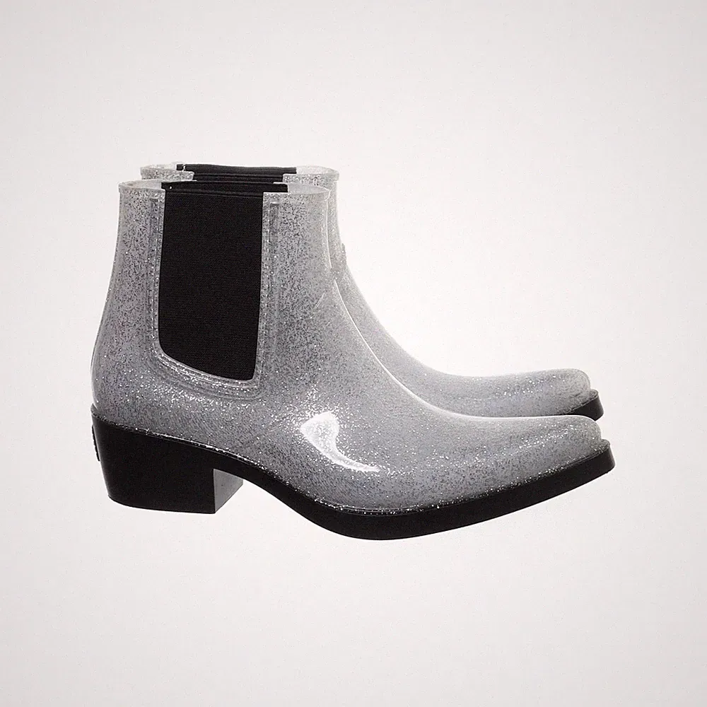 Colors of California, Kurze Gummistiefel, Größe: 39, Silber/Schwarz, Damen #YuC