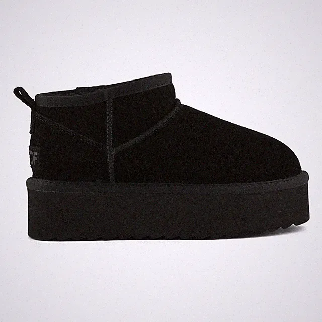 COLORS OF CALIFORNIA WILDLEDER PLATFORM STIEFEL SCHWARZ YWPL01