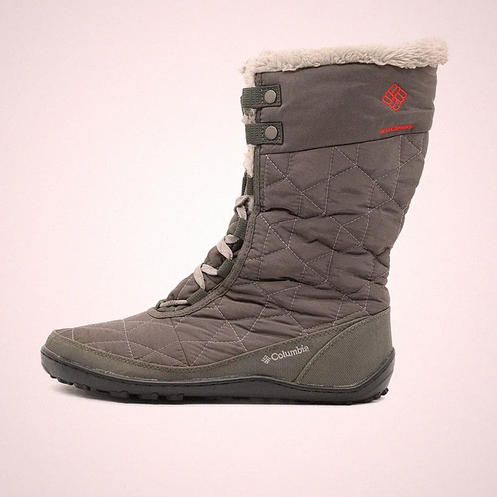 Columbia Damen BL1585 Stiefel Grau Textil Mittel Outdoor Winterstiefel EU 39,5