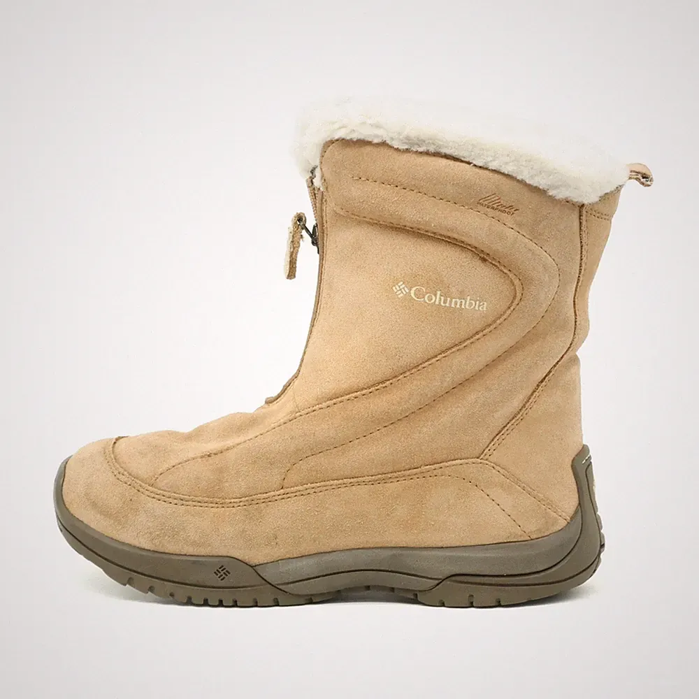 Columbia Damen VALLARA II Stiefel Beige Wildleder Omni-Grip Winterstiefel EU 39